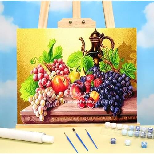 Fruit Paint By Numbers Package Acrylic Paints 40*50 Painting On Canvas Loft Wall Picture For Kids Wall Handiwork