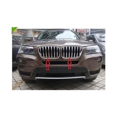 Chrome Front Grille Cover Trim for X3 2011 2012 2013 f25