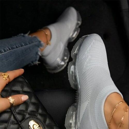 Nice Women Mesh Breathable Sneakers Ladies Casual Sports Shoes Female Slip On Platform Vulcanized Womens Comfort Flat Plus Size