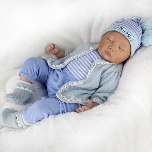 55cm Soft Silicone Reborn Dolls Baby Realistic Soft Body Vinyl Newborn Boneca BeBe Reborn Doll Toys For Kids Girls Birthday Gift