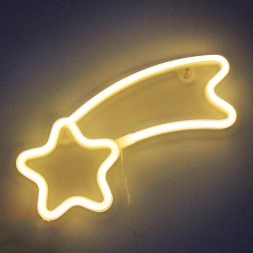 Meteor Neon Signs Special LED Night Light Wall Decor Battery Powered for Home Bedroom Bar JDH88