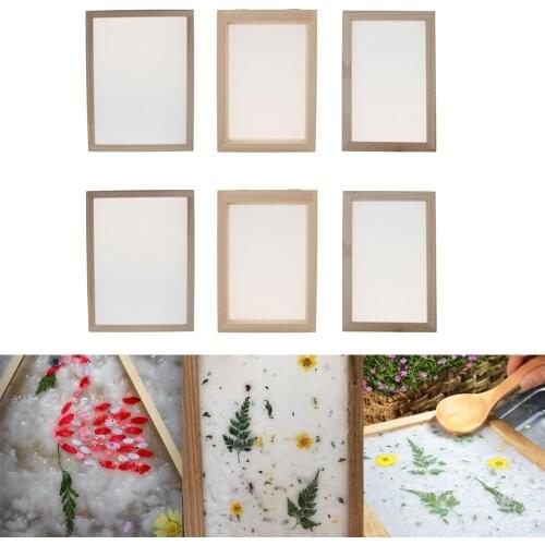 6x Paper Making Frame Screen Set Handcraft Paper Making Arts Craft