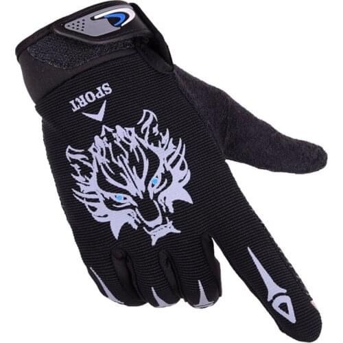 New Sport Gym Gloves for Kids Semi-finger Wolf Print Glove Children Cycling Mittens Anti-slip Boys Girl Full Finger Gloves