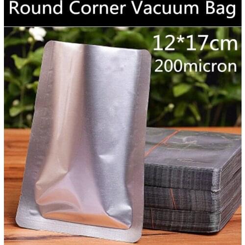 New 200pcs 12cmx17cm (4.7'' * 6.7'') 200micron Aluminum Foil Packaging Bag Heat Seal Foil Vacuum Bag 3 Sides Sealed Storage Bag