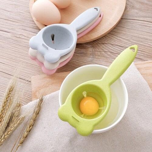 New Egg Yolk White Separator Wheat Straw Eggs Filter Cartoon Egg White Extractor Cooking Accessories Cute Kitchen Gadgets