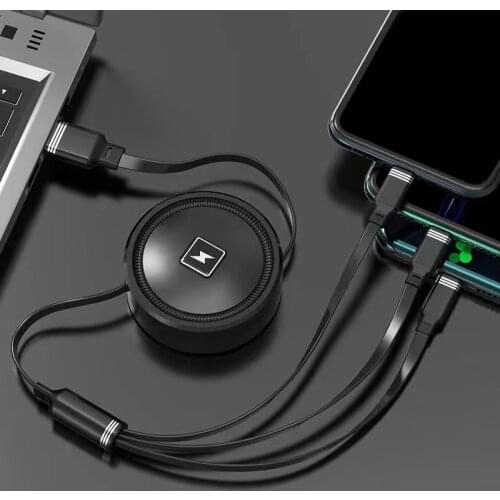 New Retractable Charge Cable For Huawei Mate20 P30 Honor20 Type-c Micro Usb Fast Charging Wire For Samsung S10 S21 Oppo Xiaomi