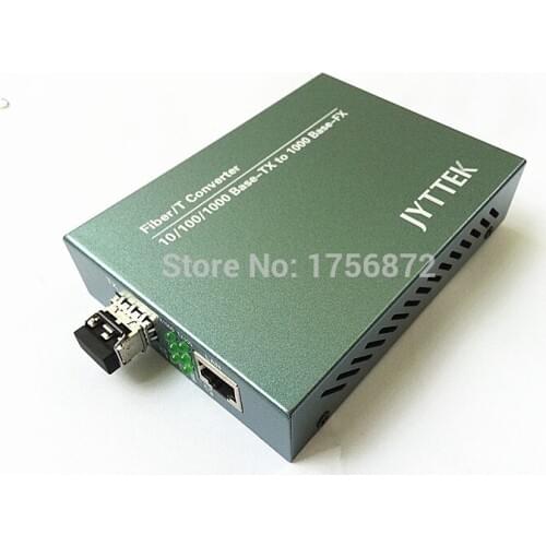10/100/1000M SFP Fiber Media Converter External PSU 550M 850NM LC Gigabit Optical Media Converter