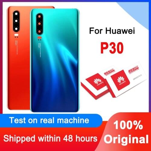 Original Back Housing Replacement For Huawei P30 Back Cover Battery Glass With Camera Lens adhesive Sticker For P30 Rear Cover