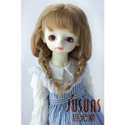JD344 1/12 1/3 BJD mohair doll wigs size 4-5inch 8-9 inch Double fish bone braid BJD wigs
