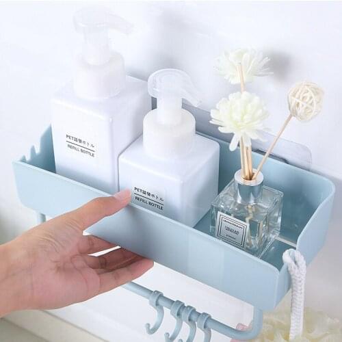 Bathroom Shelf WC Shampoo Holder Shower Shelves Wall Mount Kitchen Storage Basket Cosmetic Rack Home Organizer Bath Accessories
