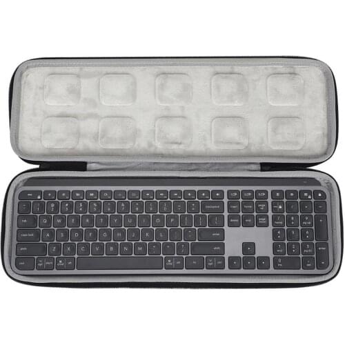 Protable EVA Hard Keyboard Storage Case Waterproof Protective Bag For Logitech MX Keys Advanced Wireless Illuminated Keyboard