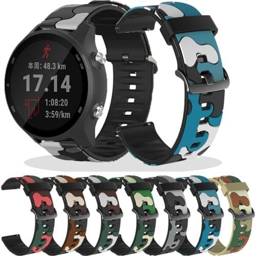 Replaceable Watchbands For Garmin Forerunner 45 645 245 Vivoactive 3 4 Printing Silicone Strap for Amazfit Stratos 3 2 Bracelet