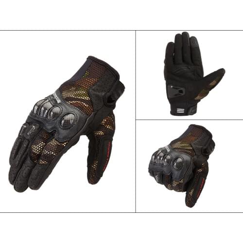Spring Summer Mesh Motorcycle Gloves Hard Shell Protect Off Road Racing Riding Gloves Touch Screen Motorbike Motocross Gloves