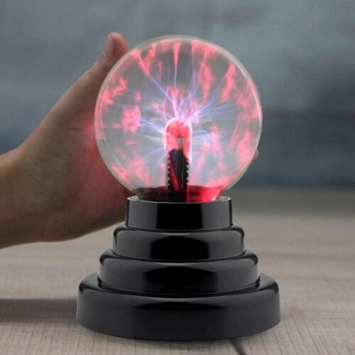 Unique Plasma Ball Light Sphere USB Rechargeable Light Static Glitter Touch Control Voice Sensor Children Gift
