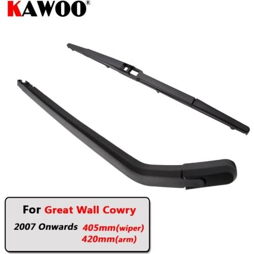 KAWOO Car Rear Wiper Blade Back Window Wipers Arm For Great Wall Cowry Hatchback (2007 Onwards) 405mm Auto Windscreen Styling