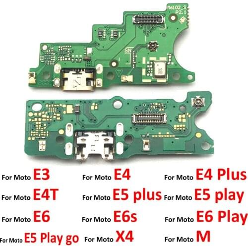 USB Charging Charger Port Dock Connector Board Flex Cable For Motorola Moto M E3 E4 E5 E6 Play Go E6 E7 Plus X4 E4T E6s