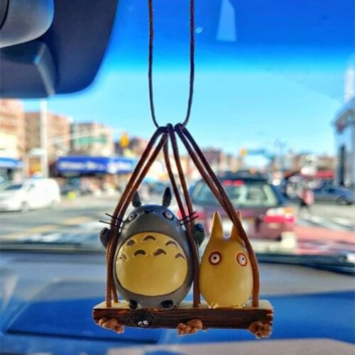 Cute Anime Car Accessorie Totoro Faceless Male Pendant Auto Rearview Mirror Pendant Birthday Gift Auto Decoraction Ornaments