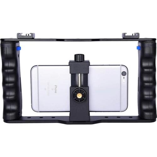 Yelangu Smartphone Video Rig Filmmaking Vlogging Rig Cage Stabilizer for Mobile Phone Samsung Huawei iPhone Xs Max XR X 8 7 Plus
