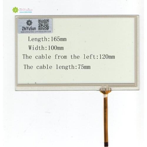 ZhiYuSun Wholesale KDT-6849 165mm*100mm NEW 7inch 4 lines For Car DVD touch screen panel 165*100 glass this is compatible