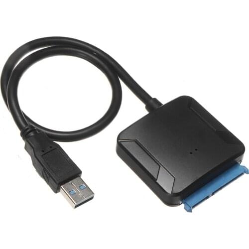 1pc Newest USB 3.0 To SATA 2.5''/3.5'' HDD SSD Hard Drive Disk Converter + 12V 2A AC Power Adapter High Quality Computer Cables