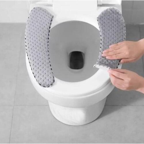 1pc Universal Washable Decorative Toilet Seat Covers Toilet Mat Cushion Home Stickers Toilet Cushion Cover Paste Lids For Home
