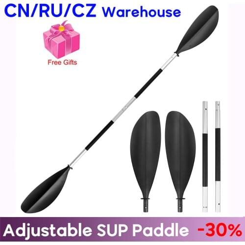 4-Piece Portable Kayak Paddle 7ft Dual Purpose Adjustable S UP Paddle Kayak Boat Stand Up Paddle Board for Surfing Surfboard