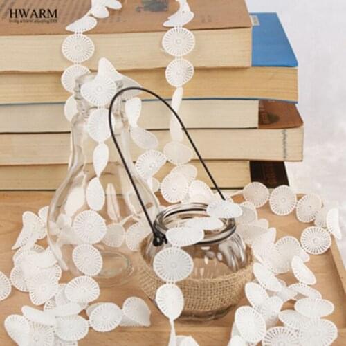 5yard white lace fabric ribbon wedding decoration Decorative festival gift trim baby show lace hollow milk silk embroidery lace