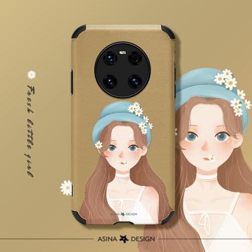 ASINA Imitation Lambskin Case For Huawei Mate 40 30 20 Pro Shockproof Cute Cover Capa For Huawei Honor 30 20 10 9x 9a Girl