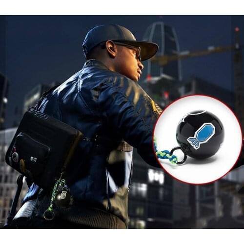 Watch Dogs 2 Marcus Melee Weapon Thunderball WD2 Dedsec Bag Decoration Ball Cosplay Costumes Accessory Halloween Christmas Props