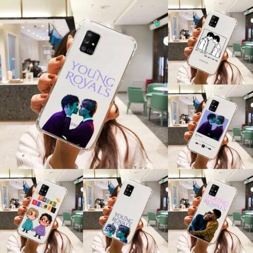 Young Royals Simon and Wilhelm Phone Case Transparent For Samsung A51 A50 A71 A70 A81 M60S Note S21 S 20 10 9 8 11 E Plus Ultra