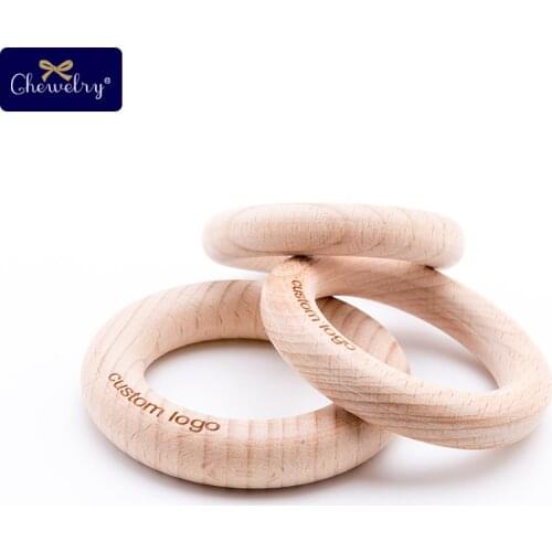 Customize Engraved Beech Wooden Ring 50Pc Baby Teether Wooden Blanks Teether 20 Maple Bead Baby Product Diy Crafts For Kid Toys