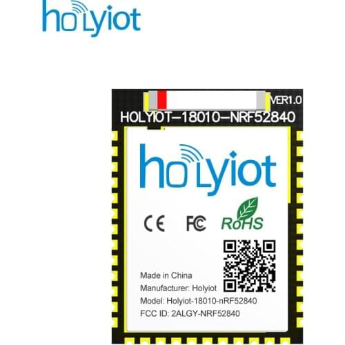FCC CE Holyiot 18010 Nordic nRF52840 Bluetooth 5 module Bluetooth low Energy for BLE Mesh