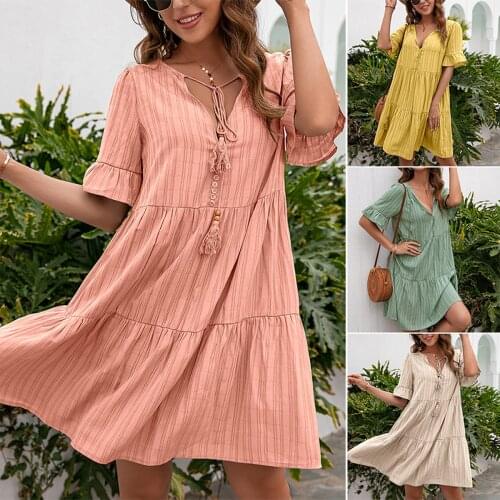 Helisopus Summer Dresses With Sleeves