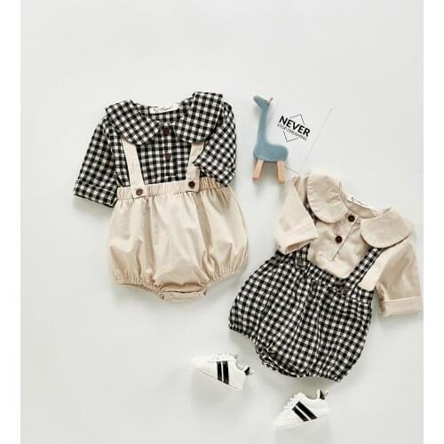 Adorable newborn baby girls romper Spring petal collar shirt long sleve baby tops children cardigans infant blouse toddler cloth