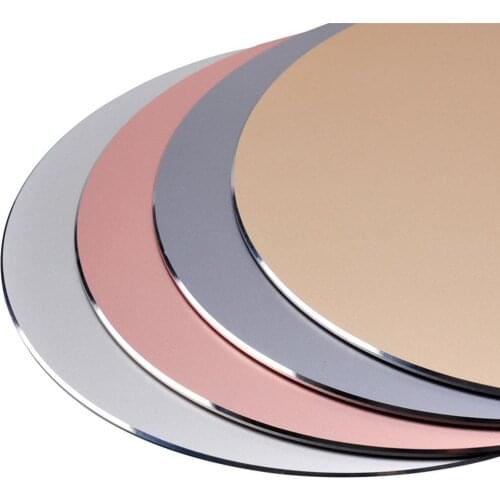 Round Mouse Mat Aluminum Anti Slip Rubber Bottom Gaming Mouse Pad Computer Accessories for Home Office use