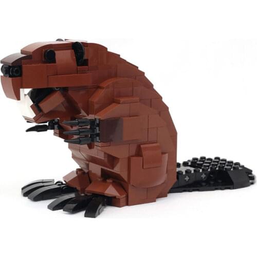 Mechanical Beaver Small Particle Animal Model MOC Building Blocks Bricks Puzzle Toys Kid Gift And Educational Toys For Children