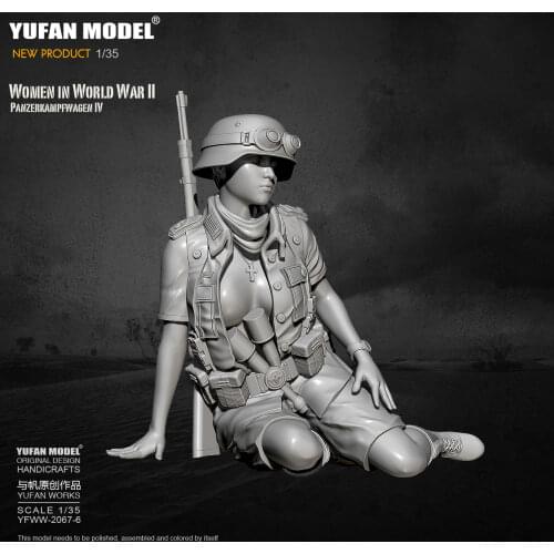1/35 Yufan model Resin Model Tank soldier beauty self-assembled YFWW-2067-6