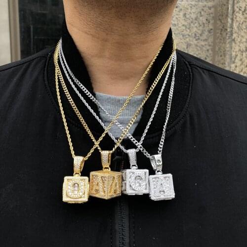 Mens Pendant solid letter diamond iced custom pendant hip hop jewelry, it takes one month to produce