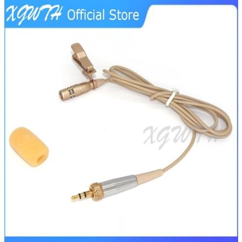Lapel Lavalier Microphone Clip-On Condenser Unidirectional Super Cardioid Mic for Sennheiser Wireless Body Pack Transmitter