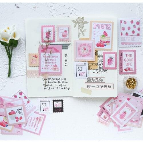Postage Stamp Style Forest Sweet Paper Decorative Stationery Stickers Scrapbooking DIY Diary Album Stick Label