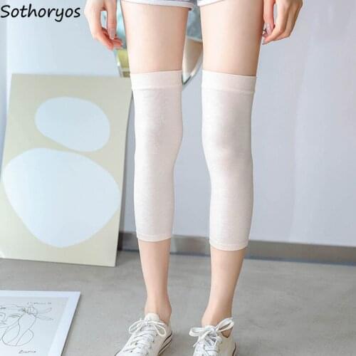 Simple Leg Warmers Women Elasticity Breathable Soft All-match Students Solid Unisex Females Socks Daily Autumn High Quality Chic