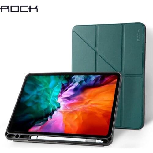 Rock Upgraded Smart Protective Flip Cover for iPad Pro 2020 with For Apple Pencil Slot