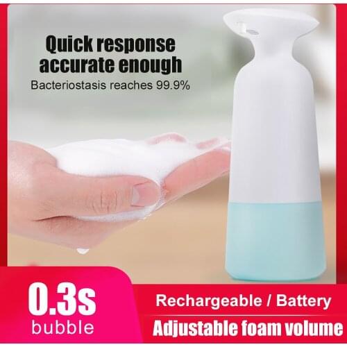 350ml smart sensor foam soap dispenser Automatic temperature measuring soap dispenser USB Charging Smart Foam Machine Infrared S