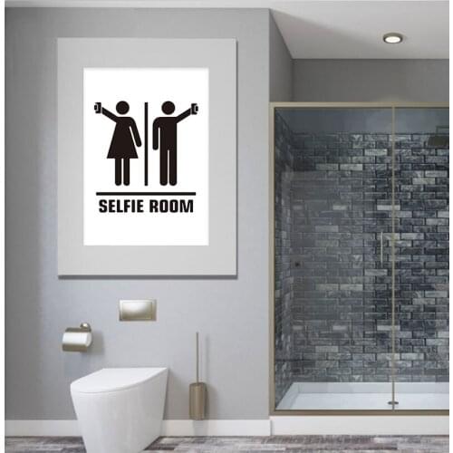 Funny Toilet Note Quotes &Prints Modern Washroom Canvas Painting for bathroom modular Art Pictures Home murals wall Decor