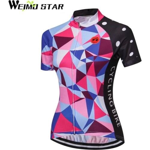 WEIMOSTAR Team Womens Cycling Jersey Pro Team Sports Short Sleeve Clothing Shirts Tops Size S-5XL