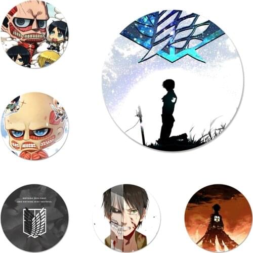 Anime attack on Titan Icons Pins Badge Decoration Brooches Metal Badges For Clothes Backpack Decoration