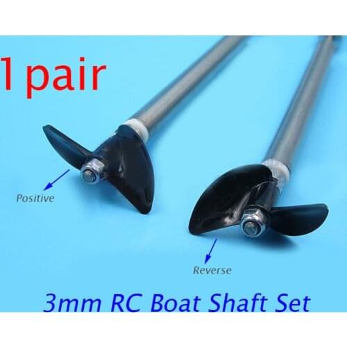1 Pair 3mm RC Boat Shaft Propeller Screw Cardan Joint Set Positive+Reverse Kit Spare Part For RC Boat Model