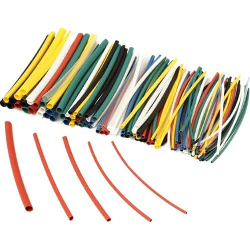 140Pcs Car Electrical Cable Heat Shrink Tube Tubing For Wrap Sleeve Assorted 5 Sizes 7 Colors Polyolefin New Electric Unit Part