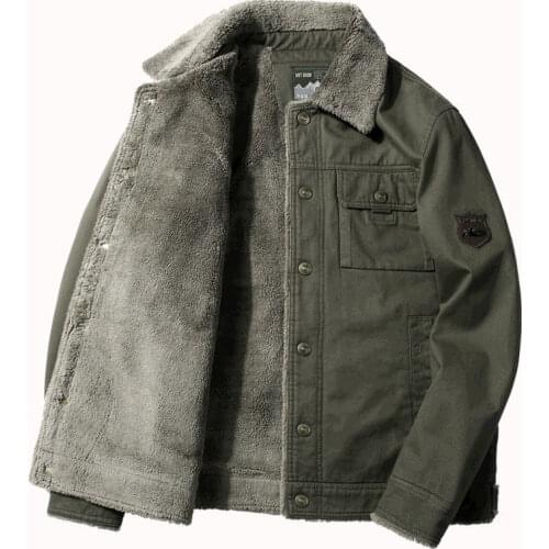 2021 6XL 5XL Winter Men Jacket Cotton Padded Jacket Velvet Thick Cotton Casual Loose Large Size Velvet Lapel Keep Warm Jacket