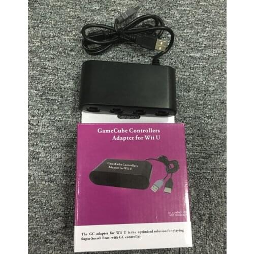 5pcs/lot 2in1 usb GC gamecube controller adapter converter for wiiu for switch console pc adaptor to play super smashbros